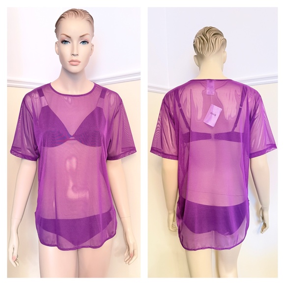 Wolford sheer mesh t-shirt or coverup - Picture 2 of 11
